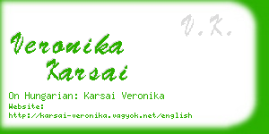 veronika karsai business card